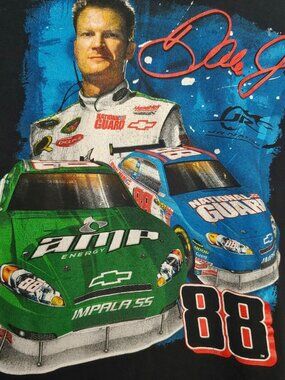 Vintage Nascar Dale Earnhardt Jr Winner's Circle Men L Shirt 2 Sided Long Sleeve